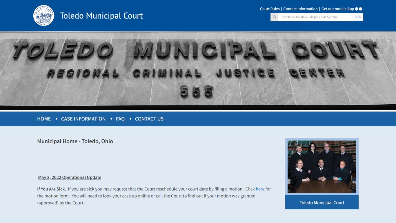 Toledo Municipal Court - Municipal Home - Toledo, Ohio
